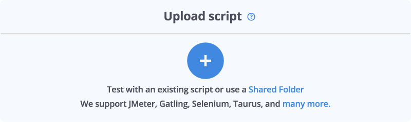 BlazeMeter upload script screenshot.