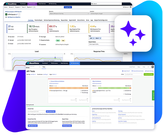 Perforce BlazeMeter screenshots enabled with AI
