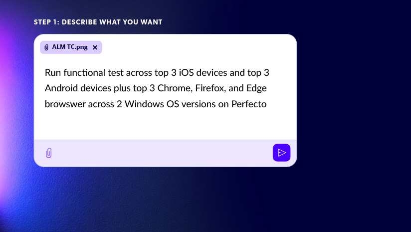 A purple screen with white text showing instructions for configuring Android and Edge browsers.