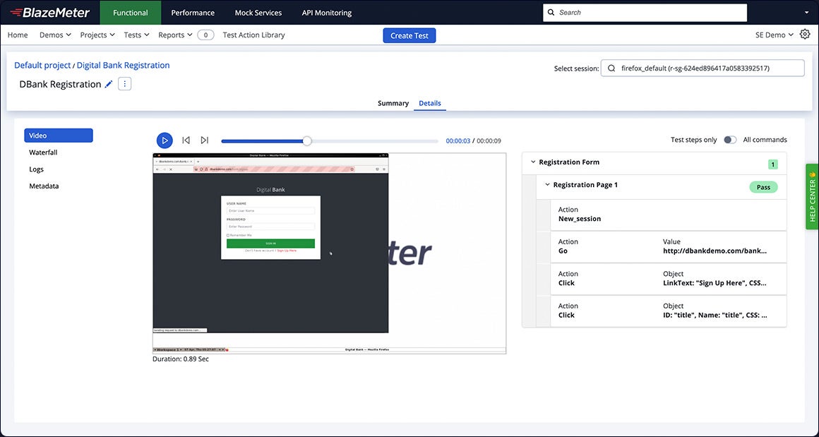 Functional Testing by BlazeMeter