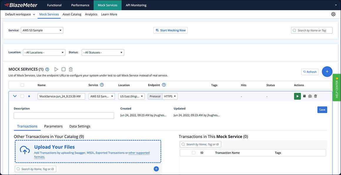 Mock Services from BlazeMeter