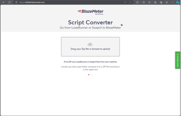 BlazeMeter Shift Left script converter.