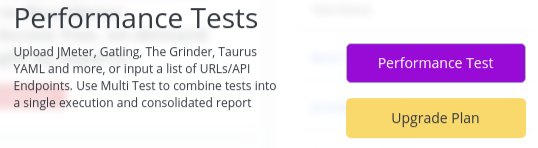 Begin BlazeMeter performance test