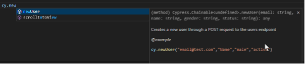 JS Doc displayed in newUser command suggestion