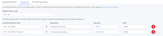 dynamic response status