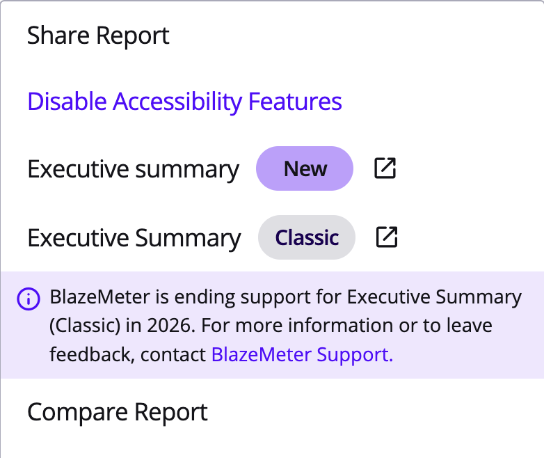 Classic Executive Summary deprecation