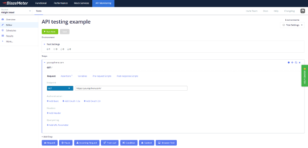 API integration testing with BlazeMeter.