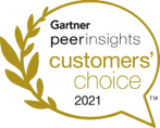Gartner peerinsights customers' choice 2021™ badge.