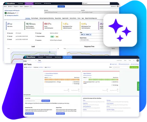 Perforce BlazeMeter screenshots enabled with AI